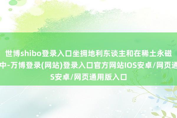 世博shibo登录入口坐拥地利东谈主和在稀土永磁材料行业中-万博登录(网站)登录入口官方网站IOS安卓/网页通用版入口