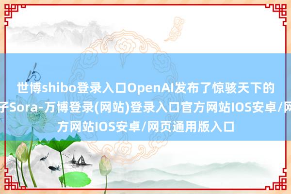 世博shibo登录入口OpenAI发布了惊骇天下的文生视频大模子Sora-万博登录(网站)登录入口官方网站IOS安卓/网页通用版入口