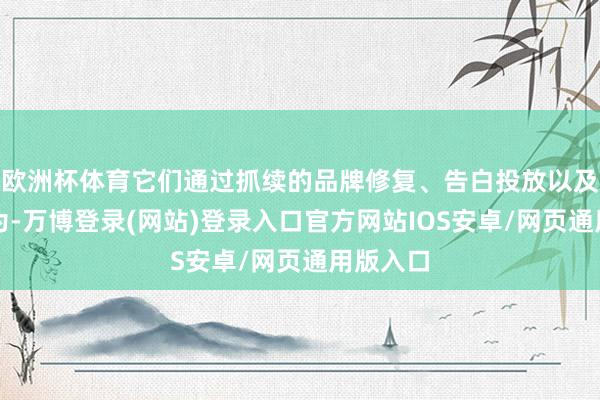 欧洲杯体育它们通过抓续的品牌修复、告白投放以及公关行为-万博登录(网站)登录入口官方网站IOS安卓/网页通用版入口