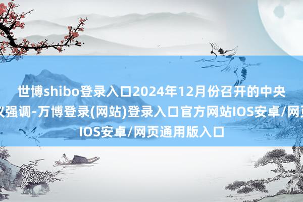 世博shibo登录入口2024年12月份召开的中央经济责任会议强调-万博登录(网站)登录入口官方网站IOS安卓/网页通用版入口