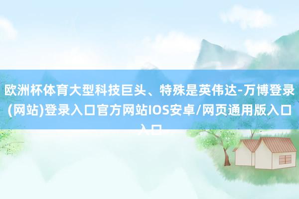 欧洲杯体育大型科技巨头、特殊是英伟达-万博登录(网站)登录入口官方网站IOS安卓/网页通用版入口