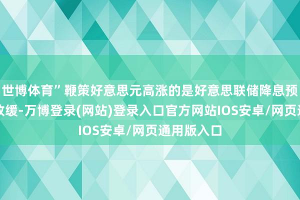 世博体育”鞭策好意思元高涨的是好意思联储降息预期的飞速放缓-万博登录(网站)登录入口官方网站IOS安卓/网页通用版入口
