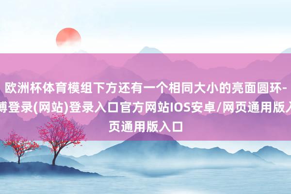欧洲杯体育模组下方还有一个相同大小的亮面圆环-万博登录(网站)登录入口官方网站IOS安卓/网页通用版入口