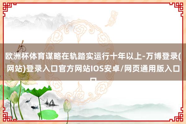 欧洲杯体育谋略在轨踏实运行十年以上-万博登录(网站)登录入口官方网站IOS安卓/网页通用版入口