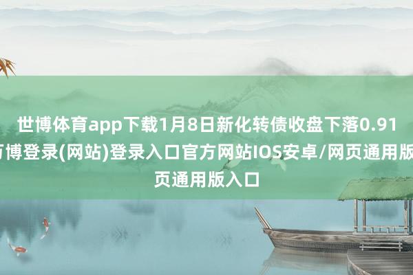 世博体育app下载1月8日新化转债收盘下落0.91%-万博登录(网站)登录入口官方网站IOS安卓/网页通用版入口