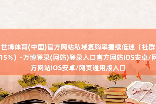 世博体育(中国)官方网站私域复购率握续低迷（社群月活多量低于15%）-万博登录(网站)登录入口官方网站IOS安卓/网页通用版入口