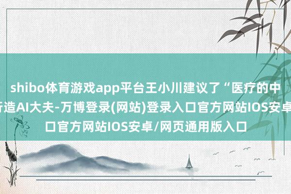 shibo体育游戏app平台王小川建议了“医疗的中轴是大夫”并实行造AI大夫-万博登录(网站)登录入口官方网站IOS安卓/网页通用版入口