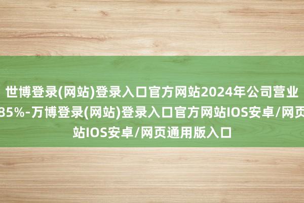 世博登录(网站)登录入口官方网站2024年公司营业收入增长1.85%-万博登录(网站)登录入口官方网站IOS安卓/网页通用版入口