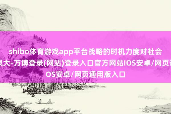 shibo体育游戏app平台战略的时机力度对社会预期影响很大-万博登录(网站)登录入口官方网站IOS安卓/网页通用版入口